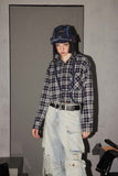 Unisex Jacket Autumn Classic Plaid Long Shirt