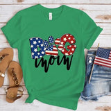 Women's Independence Day T Shirt round Neck Short Sleeve T-shirt Women's Top