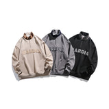 Unisex Hoodie Retro Embroidery Contrast Color National Fashion Men and Women Couple Sweater
