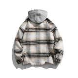 Unisex Jacket Autumn Retro Contrast Color Coat