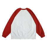 Men Hoodie round Neck Sweater Men's Autumn Loose Raglan Sleeve Top