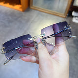 Chrome Hearts Sunglasses Versatile UV Protection Sunglasses Fashion Frameless
