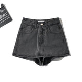 Women Skirt Spring and Autumn A- line Skort Denim Skirt