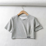 Women T-Shirt Loose round Neck Pullover T-shirt Top