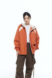 Unisex Jacket Autumn Stitching Hooded Jacket