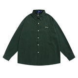 Men Long Sleeve T Shirt Spring and Autumn Leisure Long Sleeve Shirt Simple, Loose and Versatile Lapel Shirt