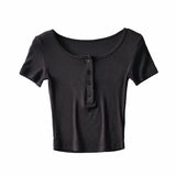Women's T-Shirt Summer Round Neck Short sleeved T-shirt Top