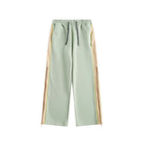 Unisex Pants Autumn Side Seam Zipper Contrast Color Trousers