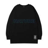 Men Long Sleeve Shirt Letter Printed Long Sleeve T-shirt Men's Loose Casual