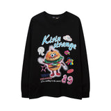 Men Long Sleeve Shirt Fashion Brand Cartoon Print Couple Upper Clothes Long Sleeves T-shirt Men and Women