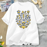 Ukrainian Trident T-shirt Women Men Cotton Ukraine