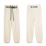 Palm Angle Pants Palm Angels Letter Logo Printed Casual Trousers for Men and Women