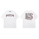 Men T Shirt Gothic Cross Graffiti Printing Short Sleeve T-shirt Men and Women Street Loose