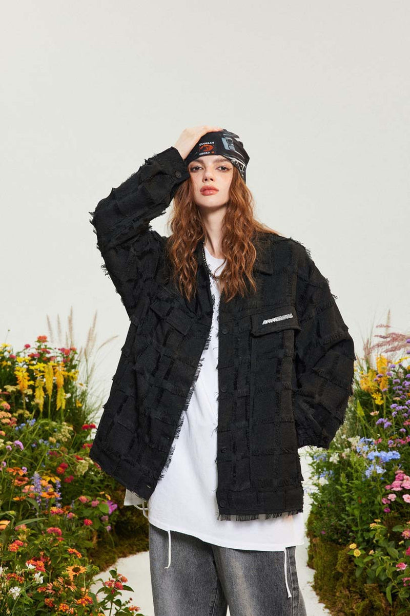 Unisex Jacket Autumn Tassel Jacquard Coat Women's Clothing
