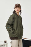 Unisex Jacket Autumn Contrast Color Flight Jacket Women's Clothing