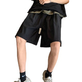 Men Sweatpants Summer Hong Kong Style Shorts Trendy Men's Loose Casual Pants