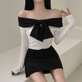 Women Long Sleeve Shirt Slim-Fit Short Long Sleeve Bottoming Shirt