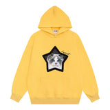 Men Hoodie Printed Loose Sweatshirt Spring and Autumn Men's Loose Street Long-Sleeved Top