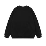 Men Hoodie Spring and Autumn Pullover Sweater Men's Five-Pointed Star Skull Bone Print round Neck Loose Top