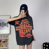 HS T Shirt Casual Loose Creative Printing