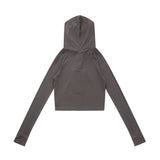 Women Long Sleeve T-Shirt Hooded Long Sleeve T-shirt Women's Spring and Autumn High Street Pullover