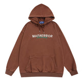 Men Hoodie Simple Embroidered Letter Hooded Sweater
