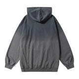 Men Hoodie Hanging Dye Gradient Hooded Pullover