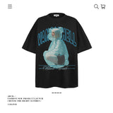 American vintage street T-shirt pure cotton men's and women's summer loose