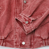 Men Denim Jacket Fake Two-Piece Denim Jacket Men Washed and Worn Denim Jacket