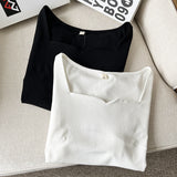 Women T-shirt Summer Simplicity Slim-Fit Figure Flattering Short Sleeve T-shirt Top Female