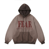 Men Hoodie Gradient Inkjet Letter Hooded Sweaters Menswear Pullover Loose Casual Hoodie