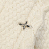Women Sweater Short Sweater Girls Autumn Casual Twist Long Sleeve