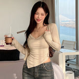 Women Long Sleeve Shirt Vest Camisole Women's Long Sleeve Jacket Cardigan