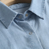 Women T-shirt Denim Shirt Women's Summer Loose Short Sleeve
