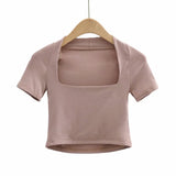 Women T-Shirt Slim Fit Short Sleeve T-shirt Top