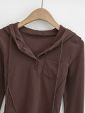 Women T-Shirt Curved Coat Hoodie Hooded Bottoming Shirt T-shirt
