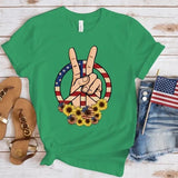 Women's Independence Day T Shirt round Neck Short Sleeve T-shirt Women's Top