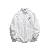 Unisex Jacket Autumn Plain Embroidered Long Sleeve Shirt