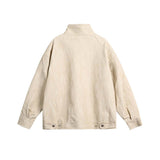 Unisex Jacket Autumn Plain Pocket Casual Coat