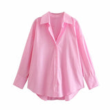 Women T-Shirt Spring Loose Casual Shirt Long Sleeve