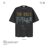 American vintage street T-shirt retro men's loose top