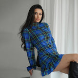 Women's Desses Hip Skirt Striped Slim-Fit Long Sleeve Dress Women