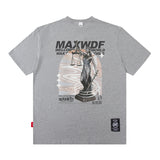 Men T Shirt T Fashion Brand Heart Printing T-shirt Men and Women Couple Loose