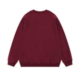 Men Hoodie Spring and Autumn Letter Printed Crew Neck Sweatshirt Retro Loose Casual Long Sleeve Pullover