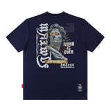 Men's T Shirt Printed Short-Sleeved T-shirt Men's and Women's High Street Hip Hop Retro