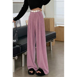 Palazzo Pants Maillard Brown Wide-Leg Pants Chenille Casual Pants