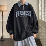 Men Hoodie Polo Collar Sweatshirt Men's Fall Fall Winter Coat