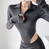 Women T-shirt Spring and Autumn Slimming Bottoming Long Sleeve T-shirt Top