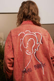Unisex Jacket Autumn Embroidery Denim Coat Women's Clothing