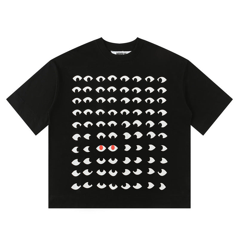 House Of Errors T-Shirt Eye of Truth Printed Short Sleeve Casual Loose T-Shirt